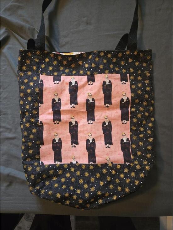 Handbags - Ruth Bader Ginsburg RBG Illustrative Canvas Tote Bag